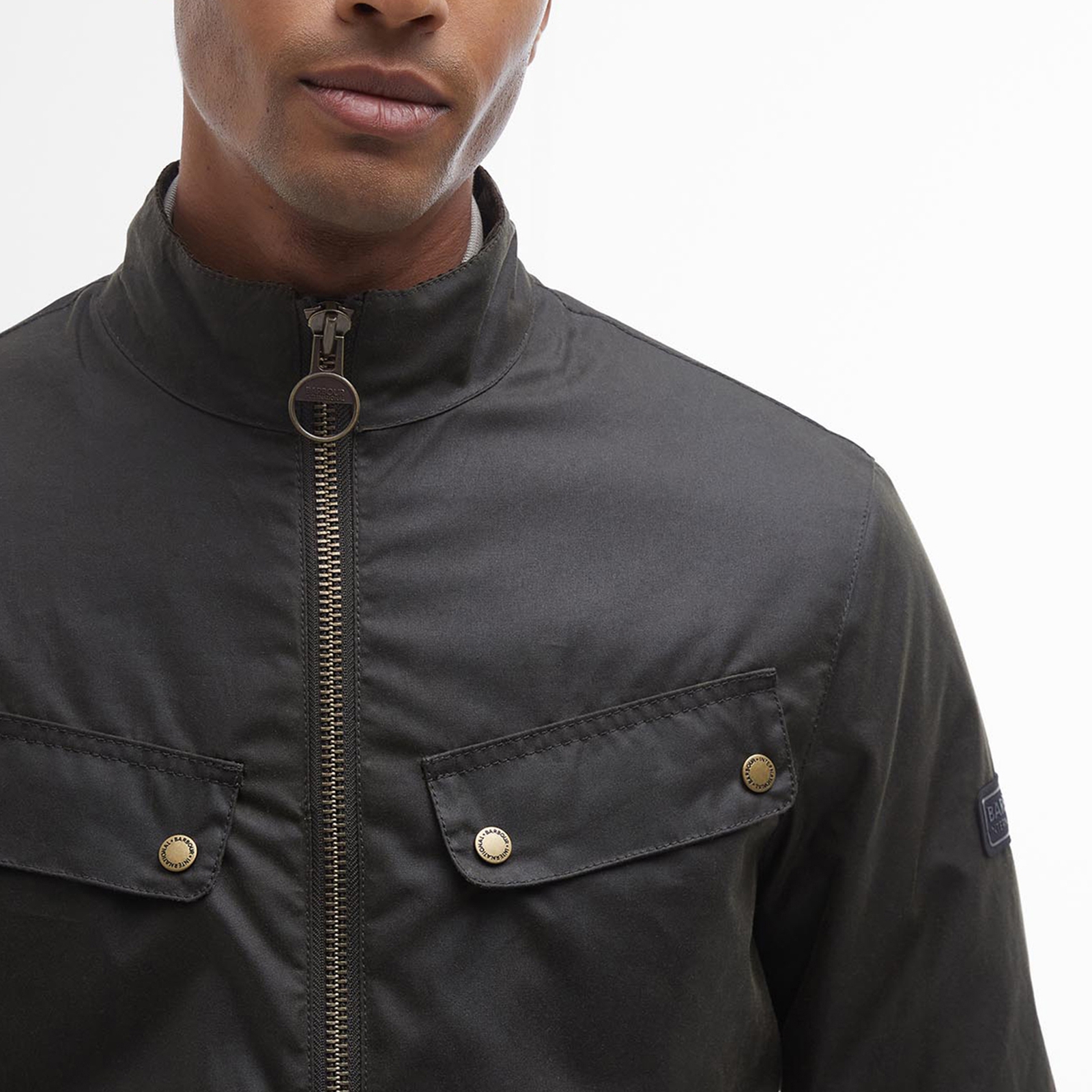 Barbour International Men's Ashbeck Wax Jacket - Olive
