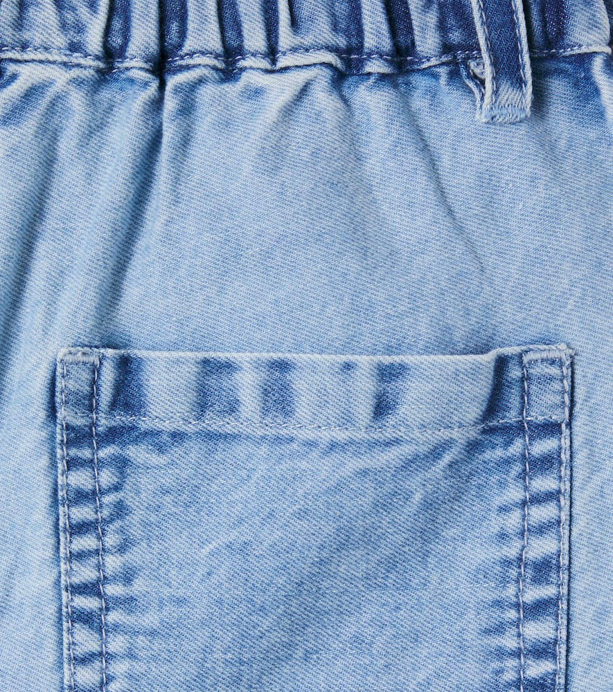 The New Society Niobe embroidered denim shorts