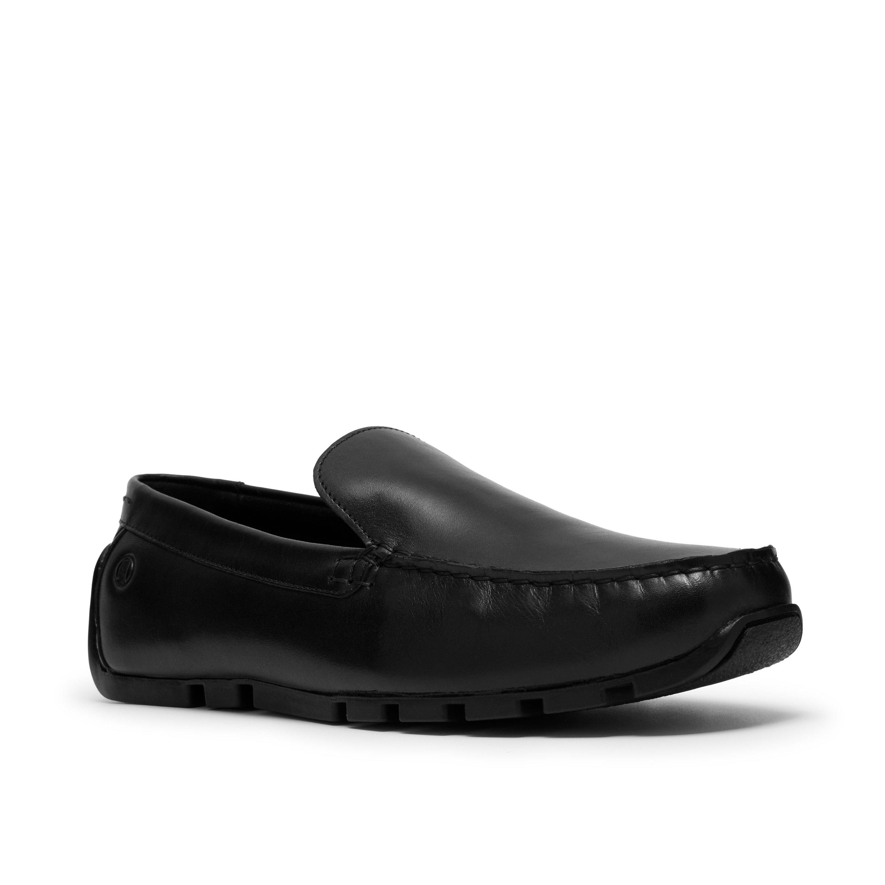 Clarks Men's Corsley Plain Black Leather Loafers, Slip Ons | : 10/Standard Fit