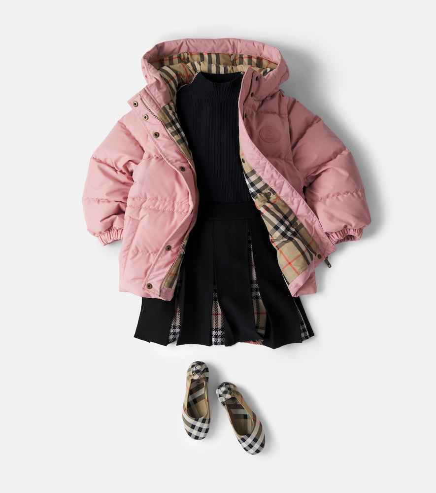Logo quilted down jacket