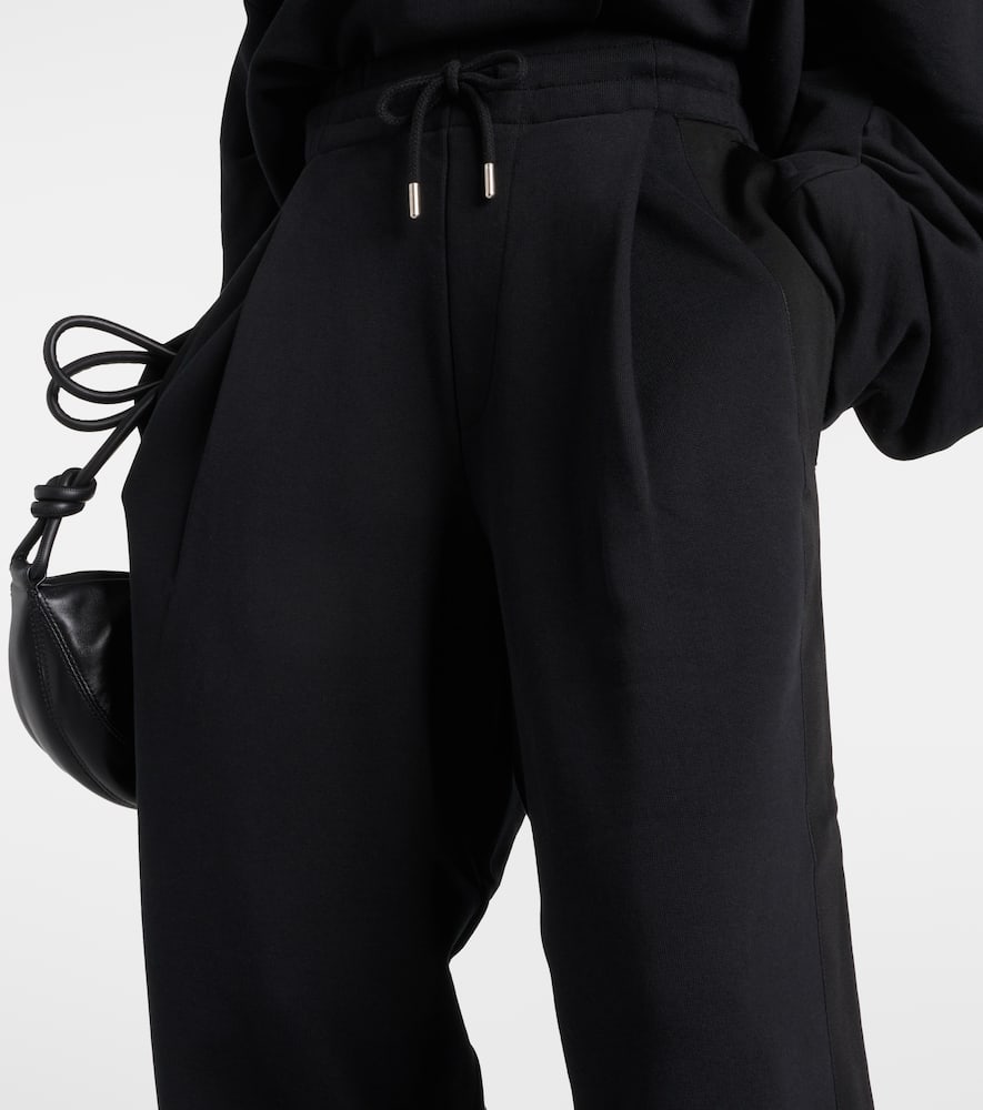 Cotton jersey wide-leg sweatpants