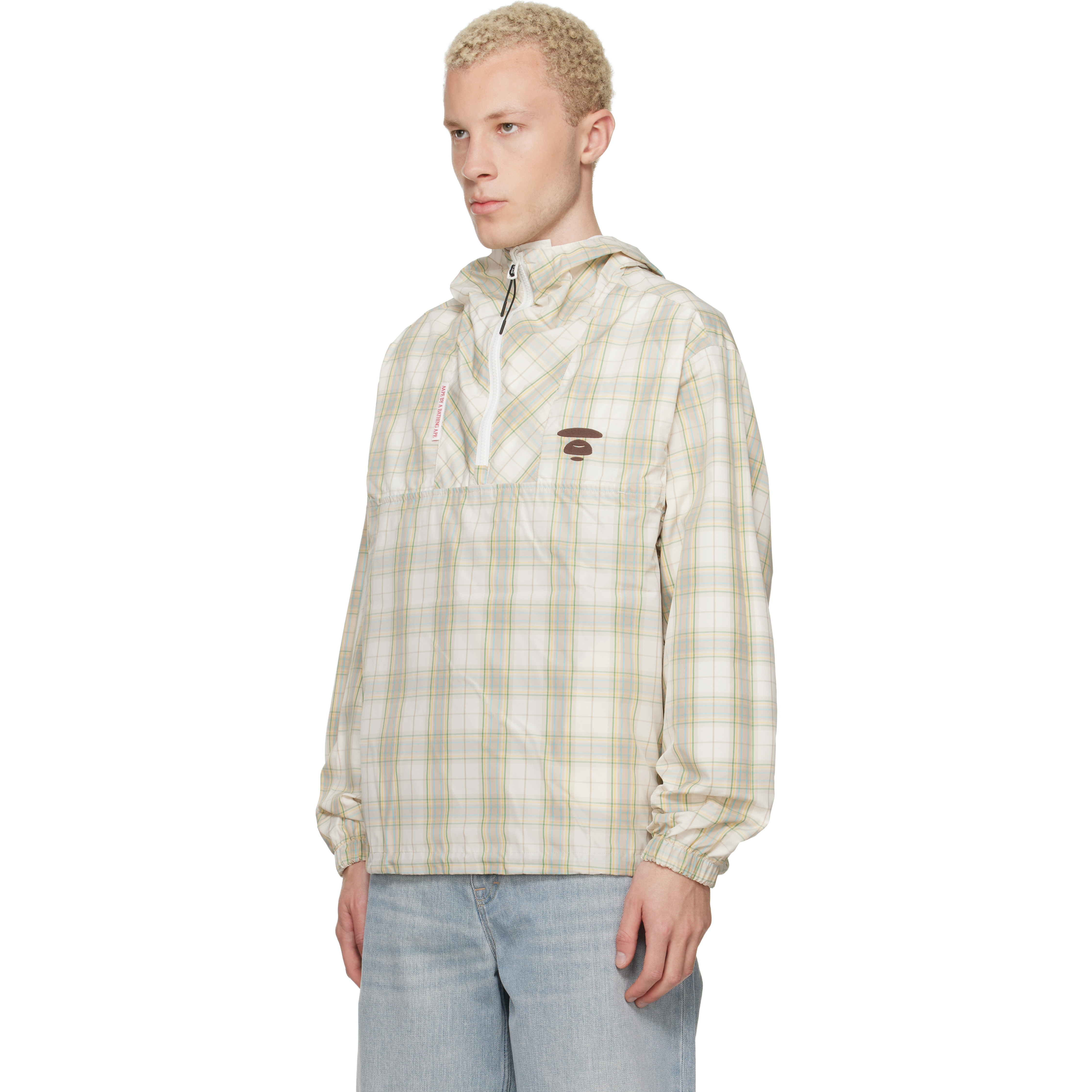 Off-White & Beige 'AAPE' Main Reversible Jacket