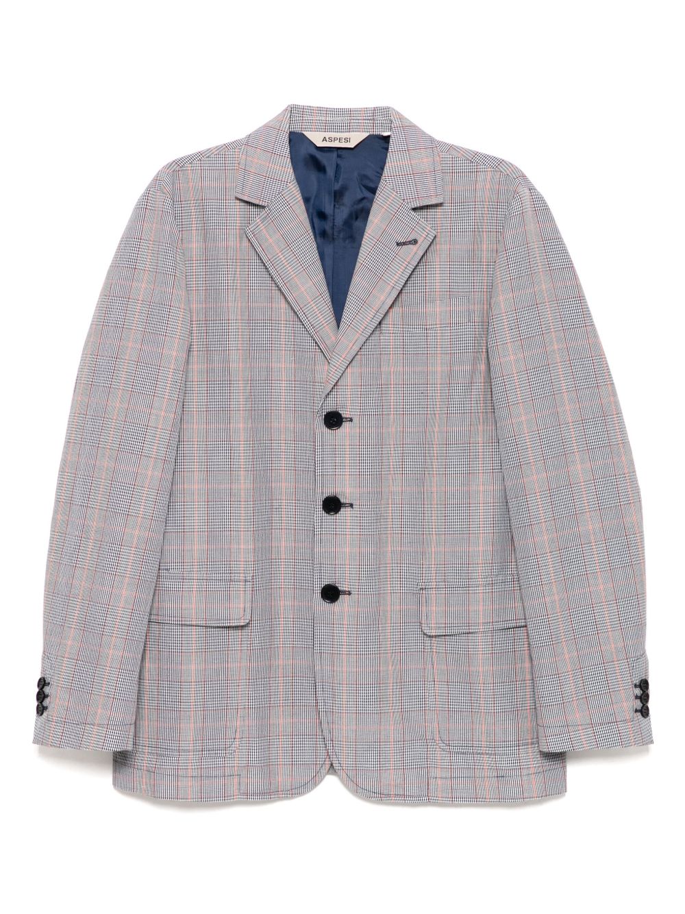 Glen-plaid blazer - Blue