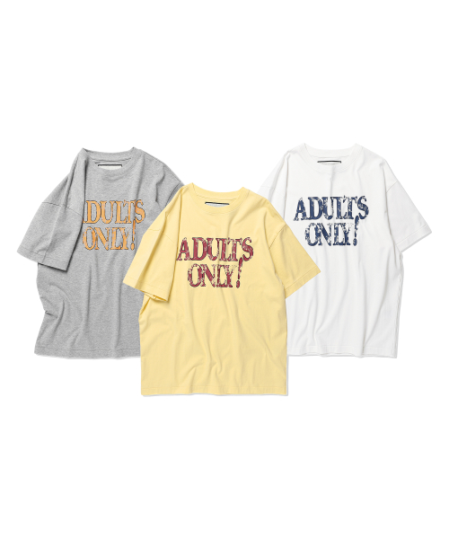 ADULTS ONLY TEE YELLOW
