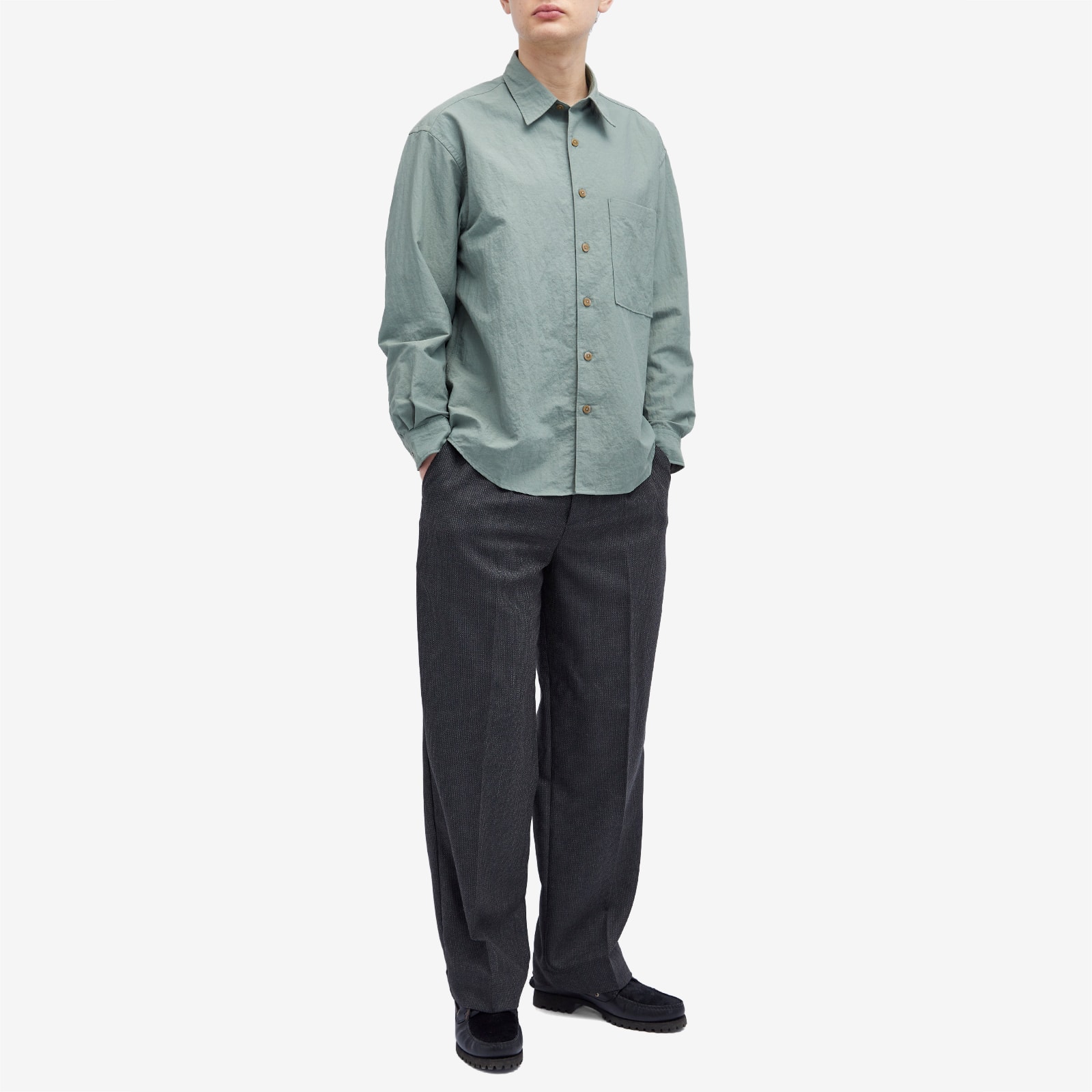 Men's Nylon Overshirt Jade Green