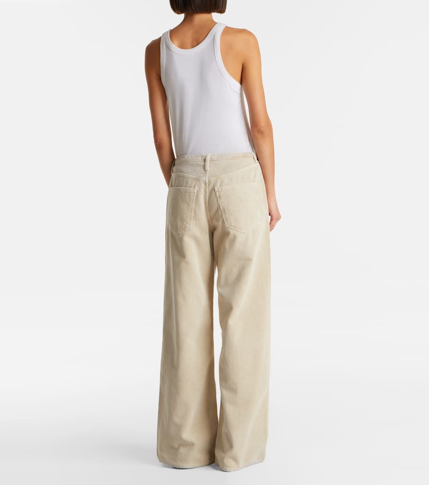Keira high-rise cotton corduroy wide-leg pants