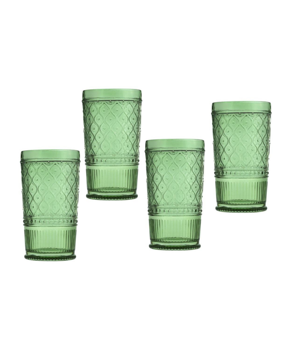 Claro Highball Glasses, Set of 4 - Sage Green