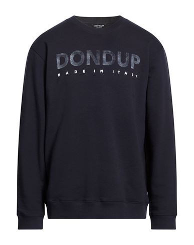 Man Sweatshirt Midnight blue Size M Cotton, Elastane