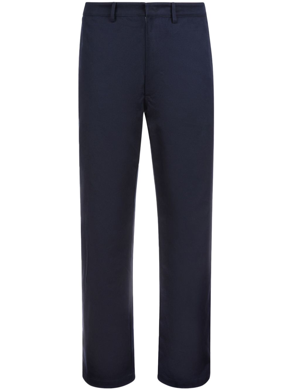 Straight-leg cotton trousers - Blue