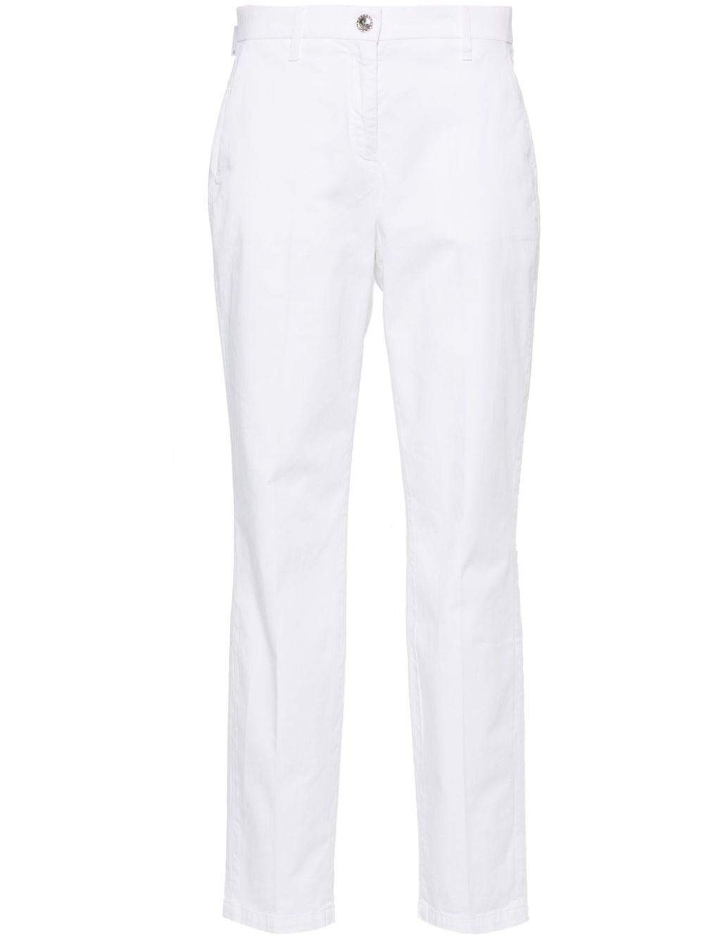 Marina cotton slim trousers - White
