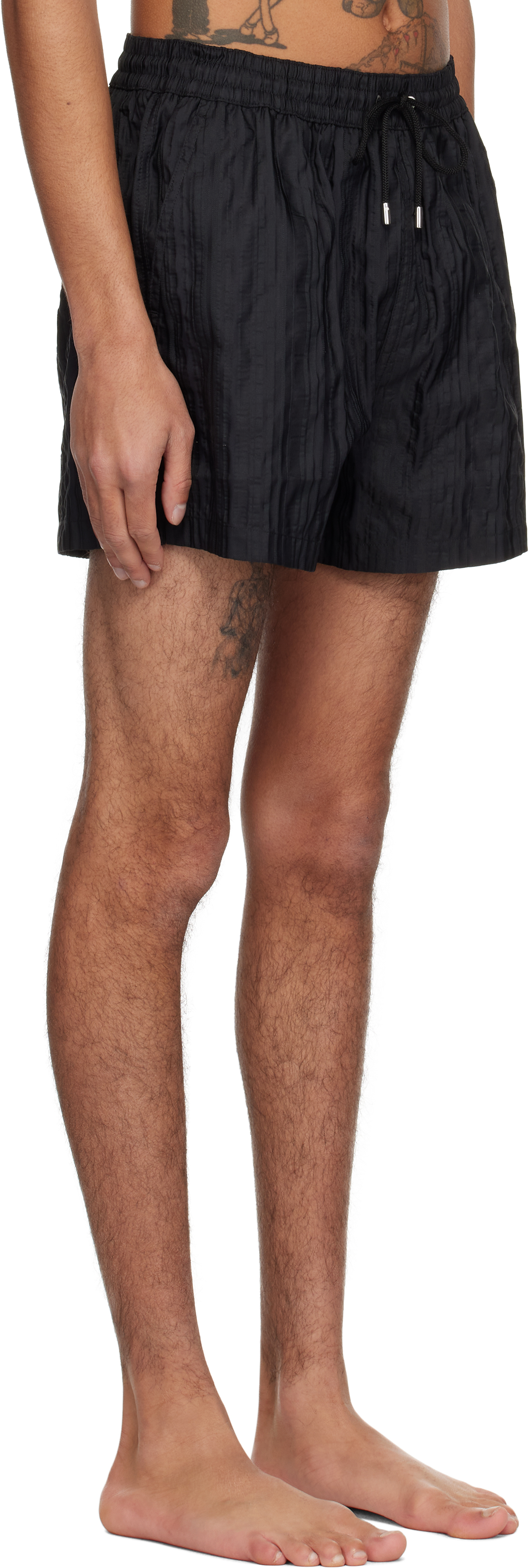 Paul Smith Black Shadow Stripe Swim Shorts