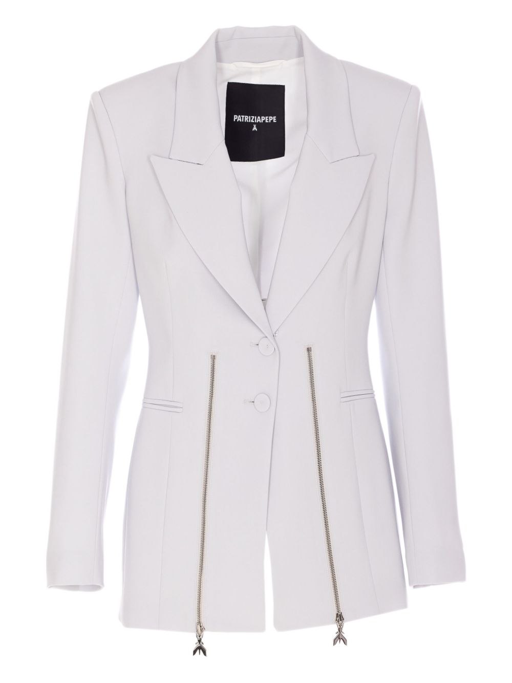 Patrizia Pepe zip-detail blazer - Grey