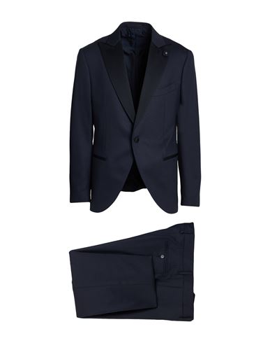 Man Suit Midnight blue Size 38 Wool, Elastane