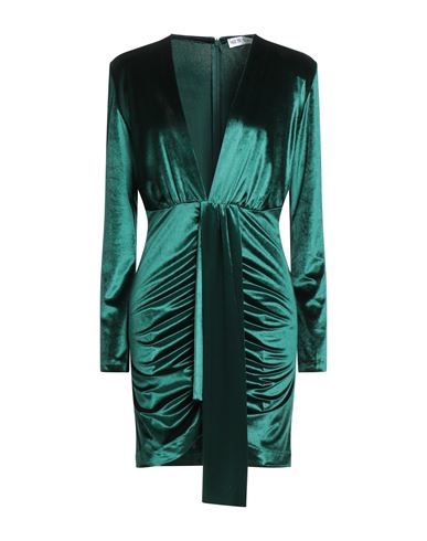 Woman Mini dress Green Size 10 PES, Elastane