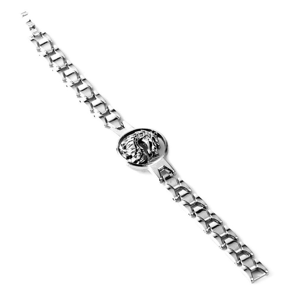 Mortal Kombat Logo Alloy Bracelet - Iconic Fighting Game Emblem Wristband
