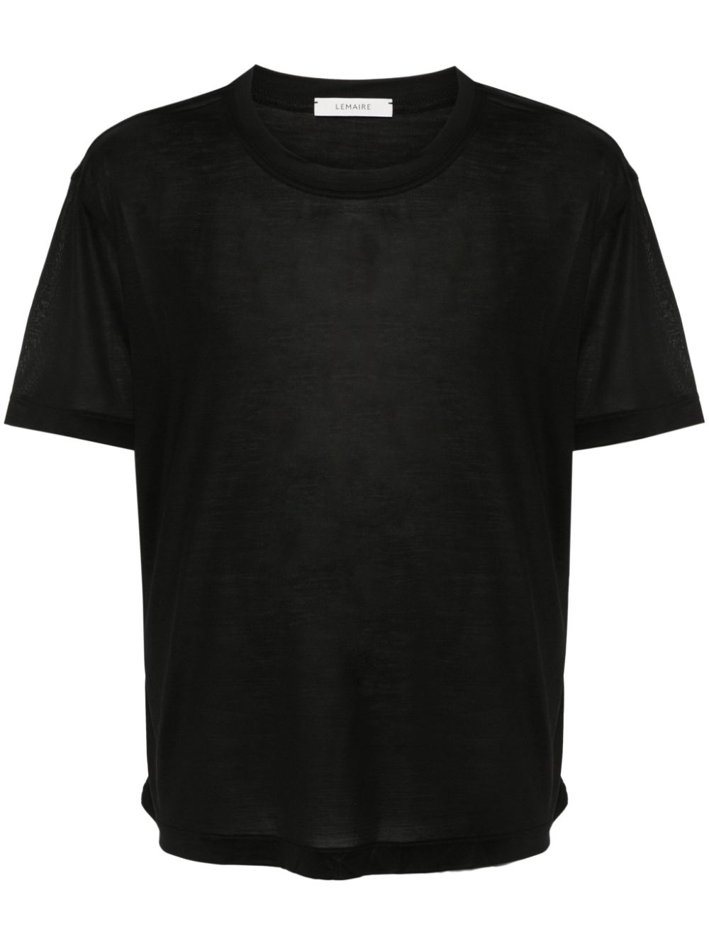 Sheer silk T-shirt - Black