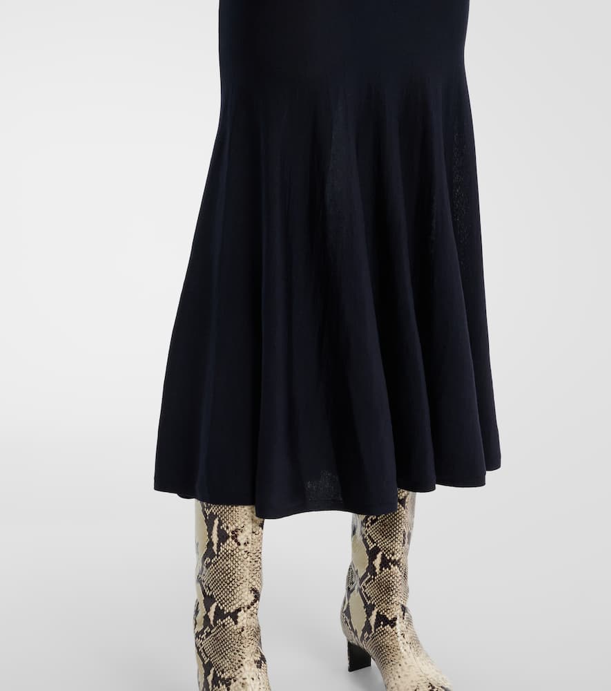 Mayu wool midi skirt