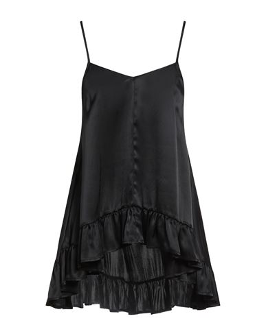 Woman Top Black Size 6 Acetate, Silk