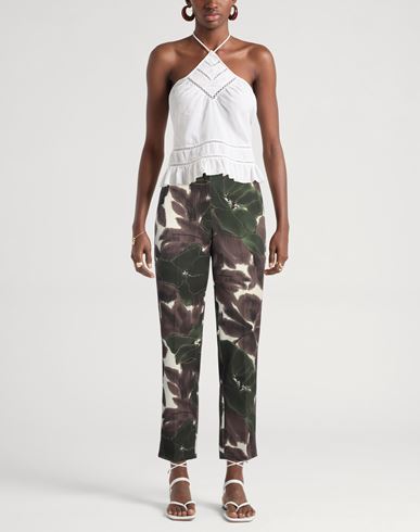 Malìparmi Woman Pants Dark green Size 6 Polyester, Elastane
