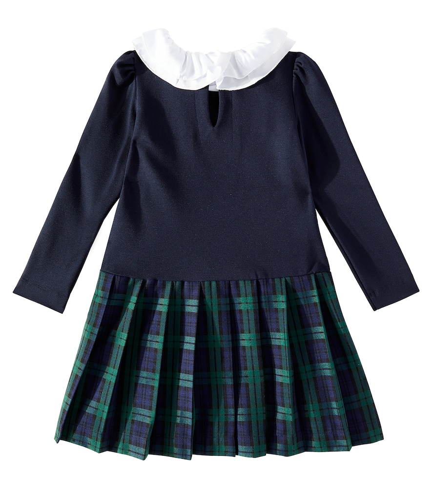 Pleated plaid dress