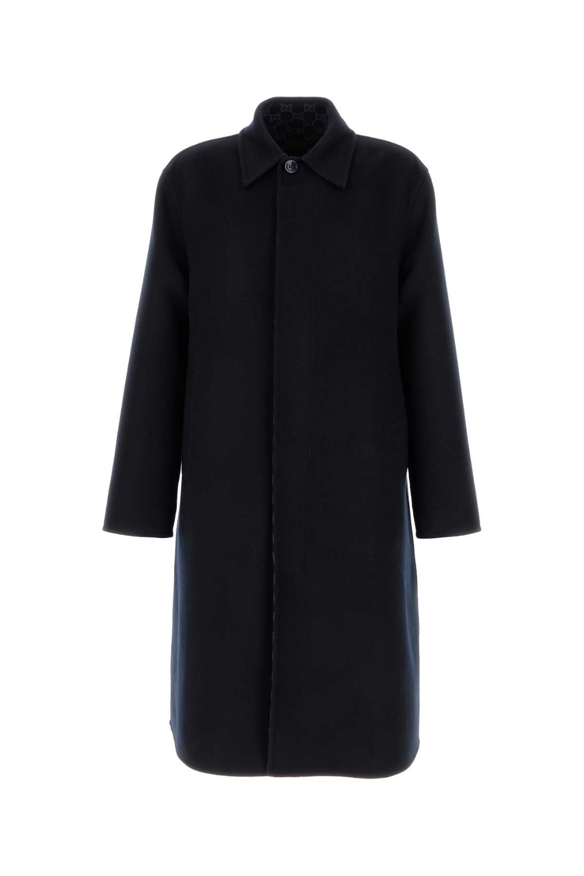 Wool Blend Coat — Navy