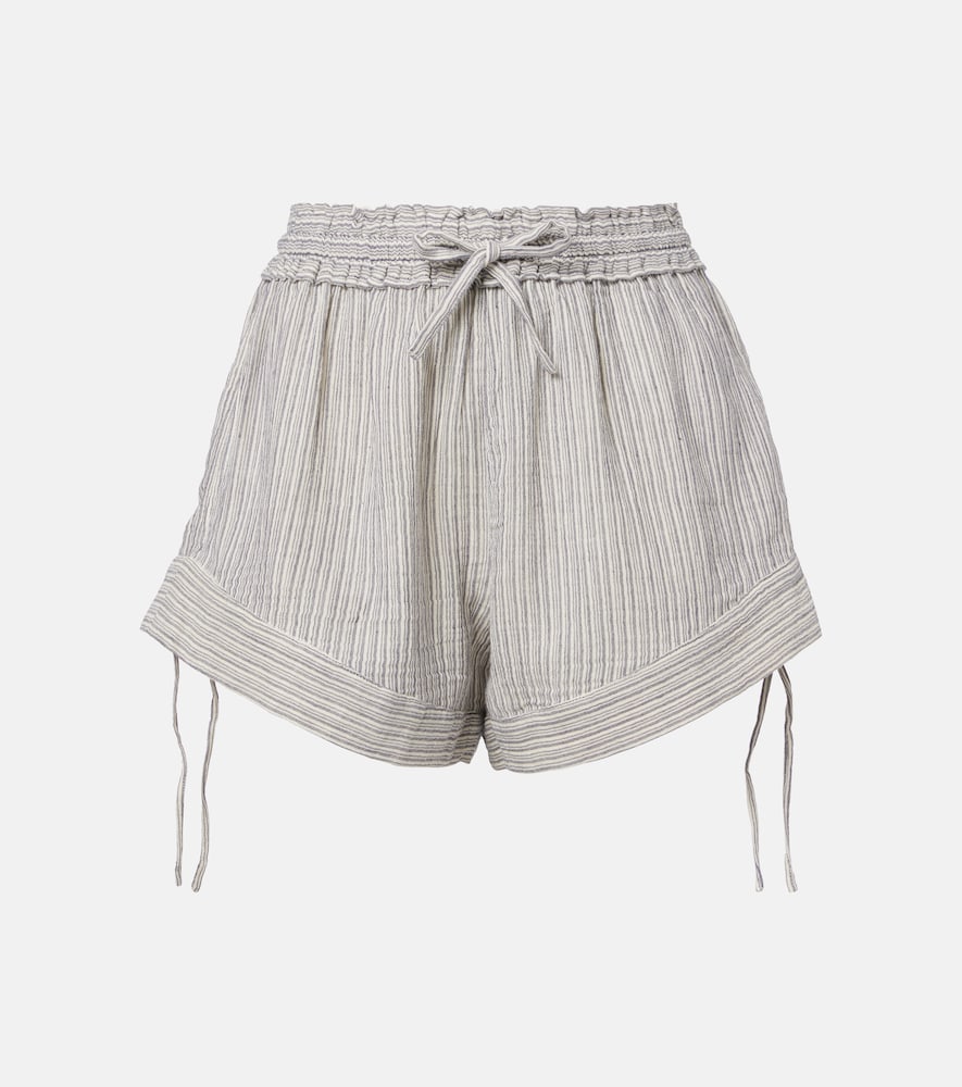 Thaliany striped cotton shorts