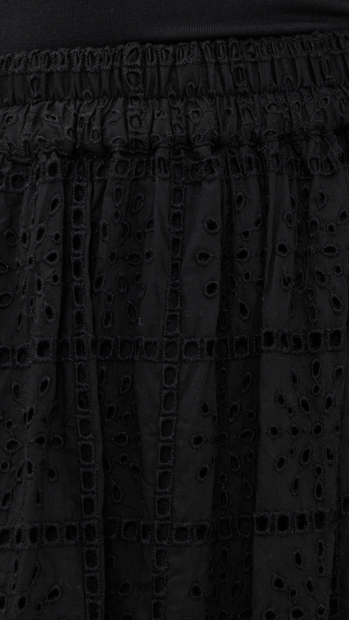 Dax Skirt Black Grid Embroidery