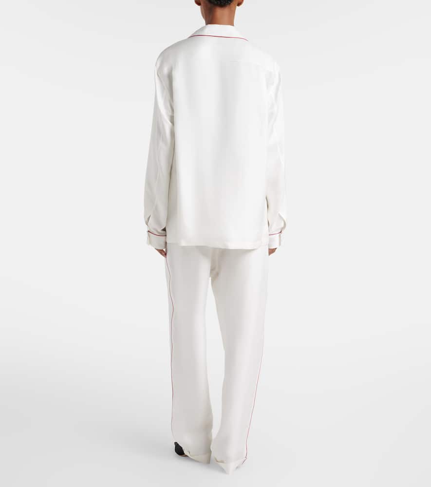 Silk twill pajama pants