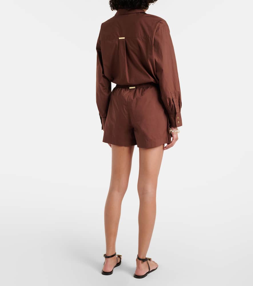 Grasse cotton poplin shorts