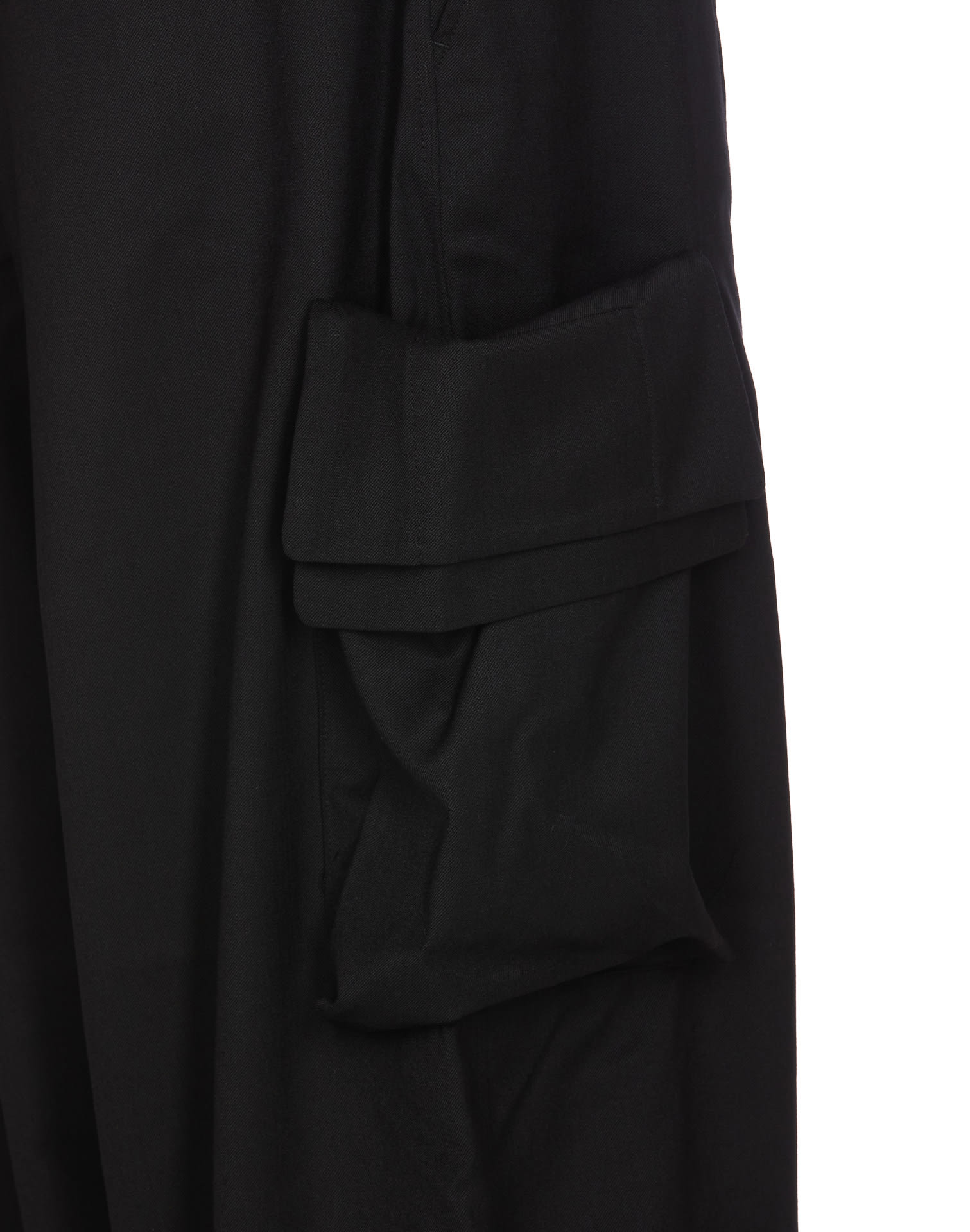 Wide-leg cargo trousers - Black