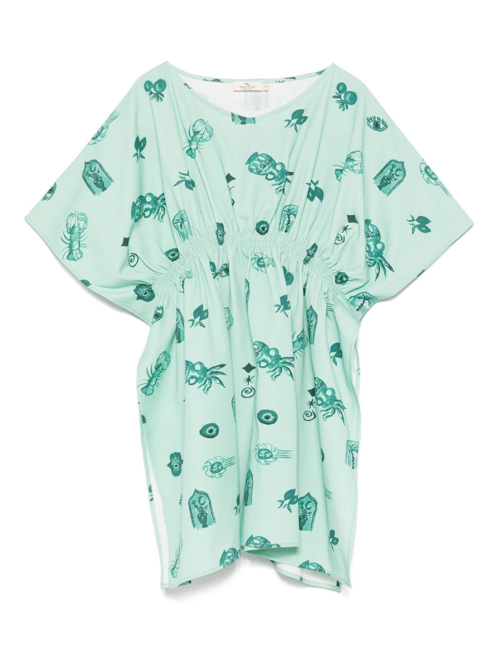 Andorine summer-print kaftan dress - Green