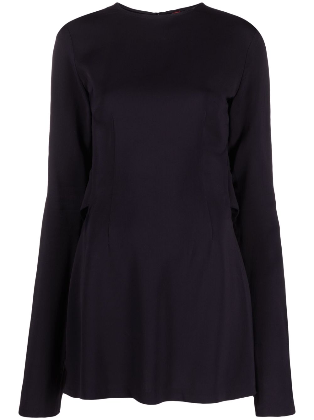 'Kicked Back' structured short dress - Black