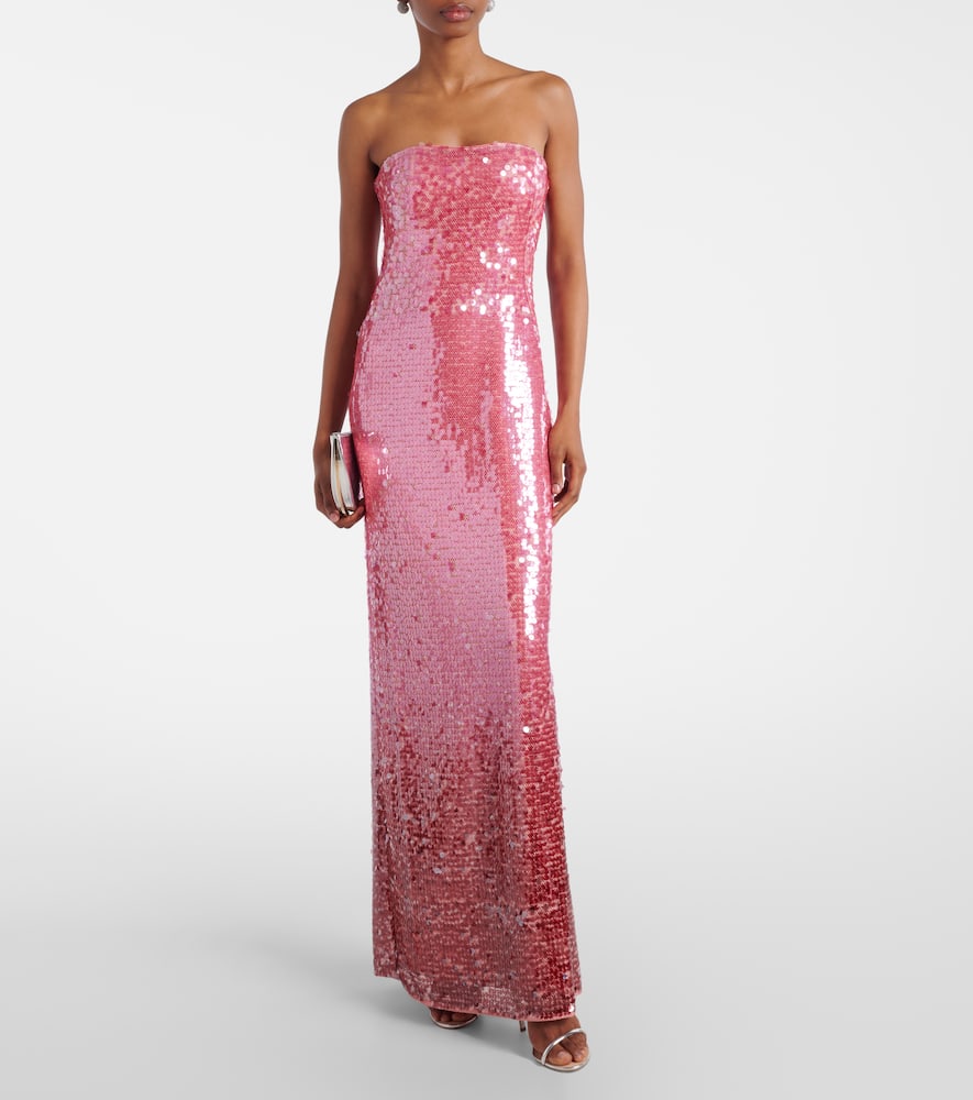Leilani sequined strapless gown