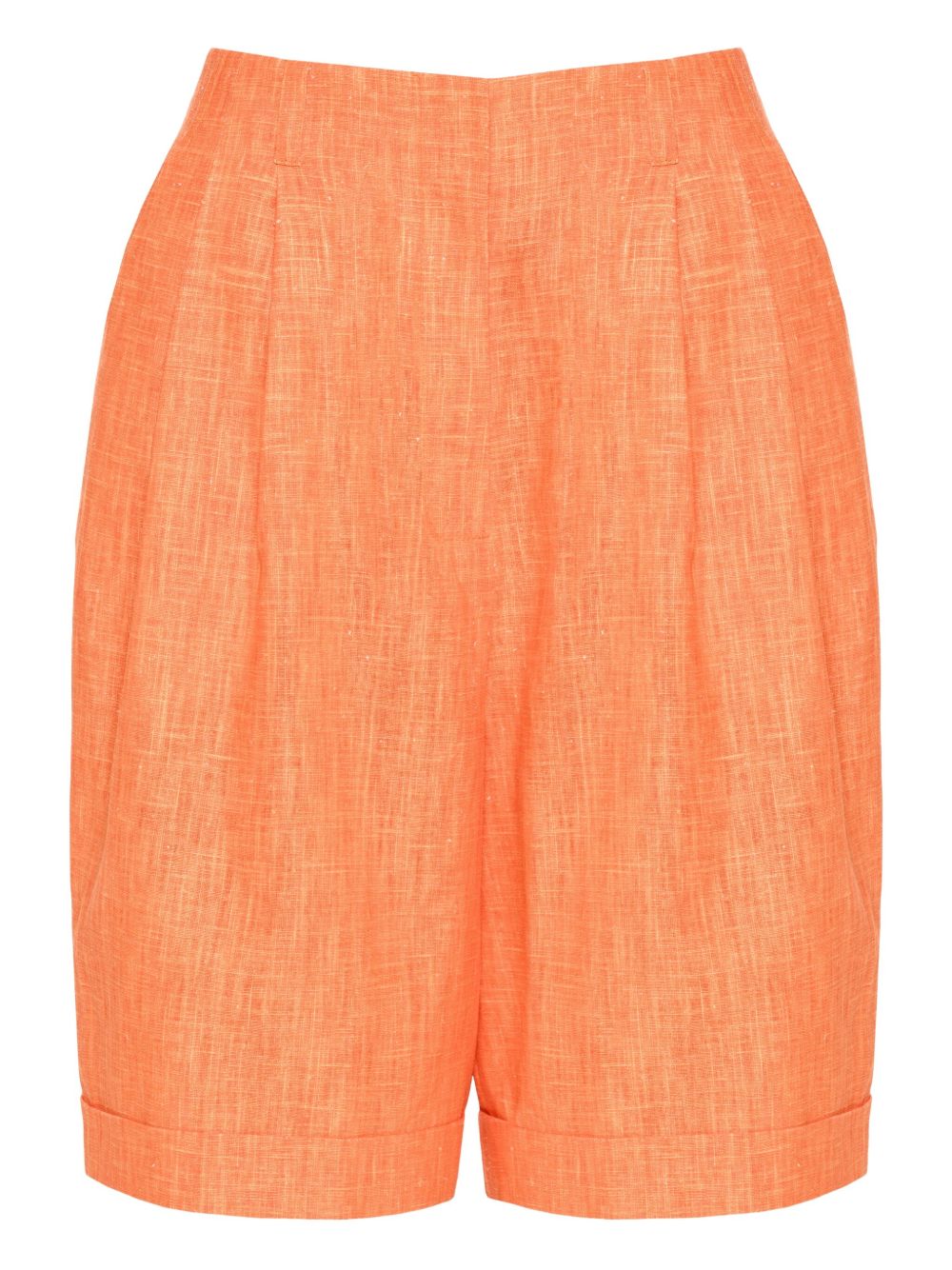 Pleated bermuda shorts - Orange