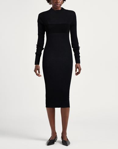 Woman Midi dress Black Size S Acrylic, Wool, Viscose, Polyester