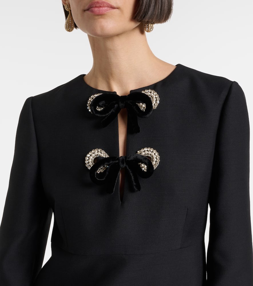 Crepe Couture embellished midi dress