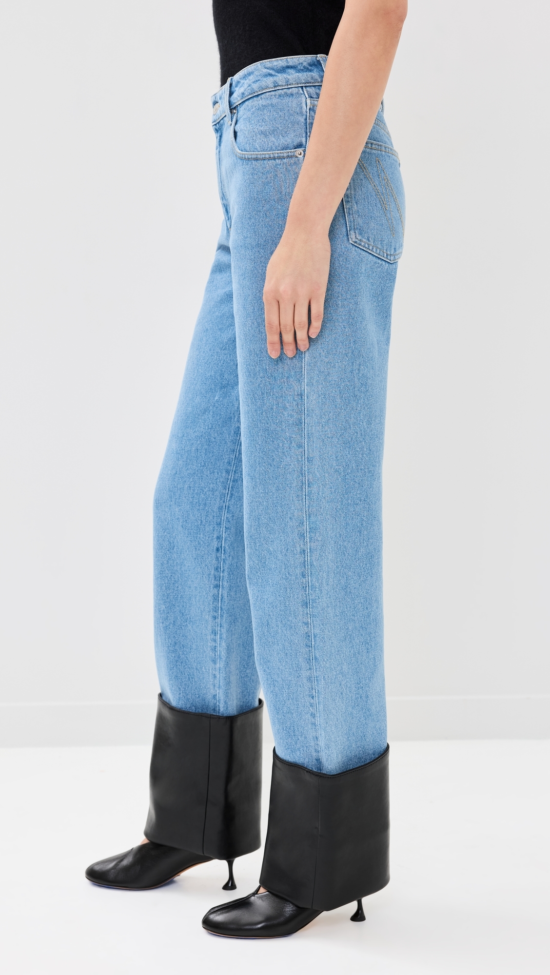 Raynee Jeans Mid Blue/Black