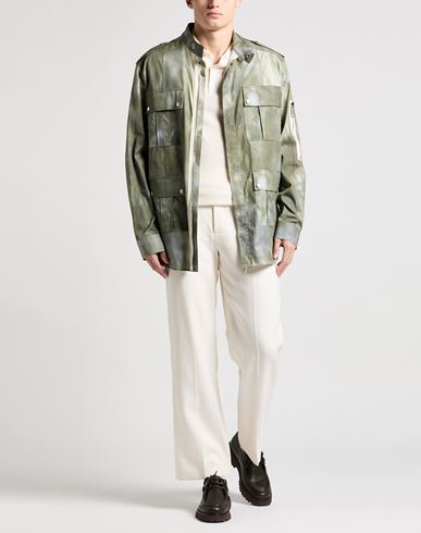 Man Jacket Sage green Size 42 Cotton
