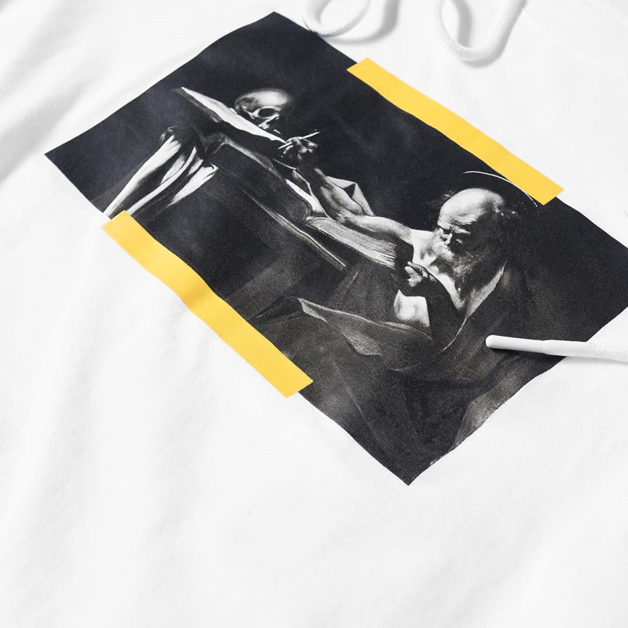 Caravaggio Arrows-print layered hoodie