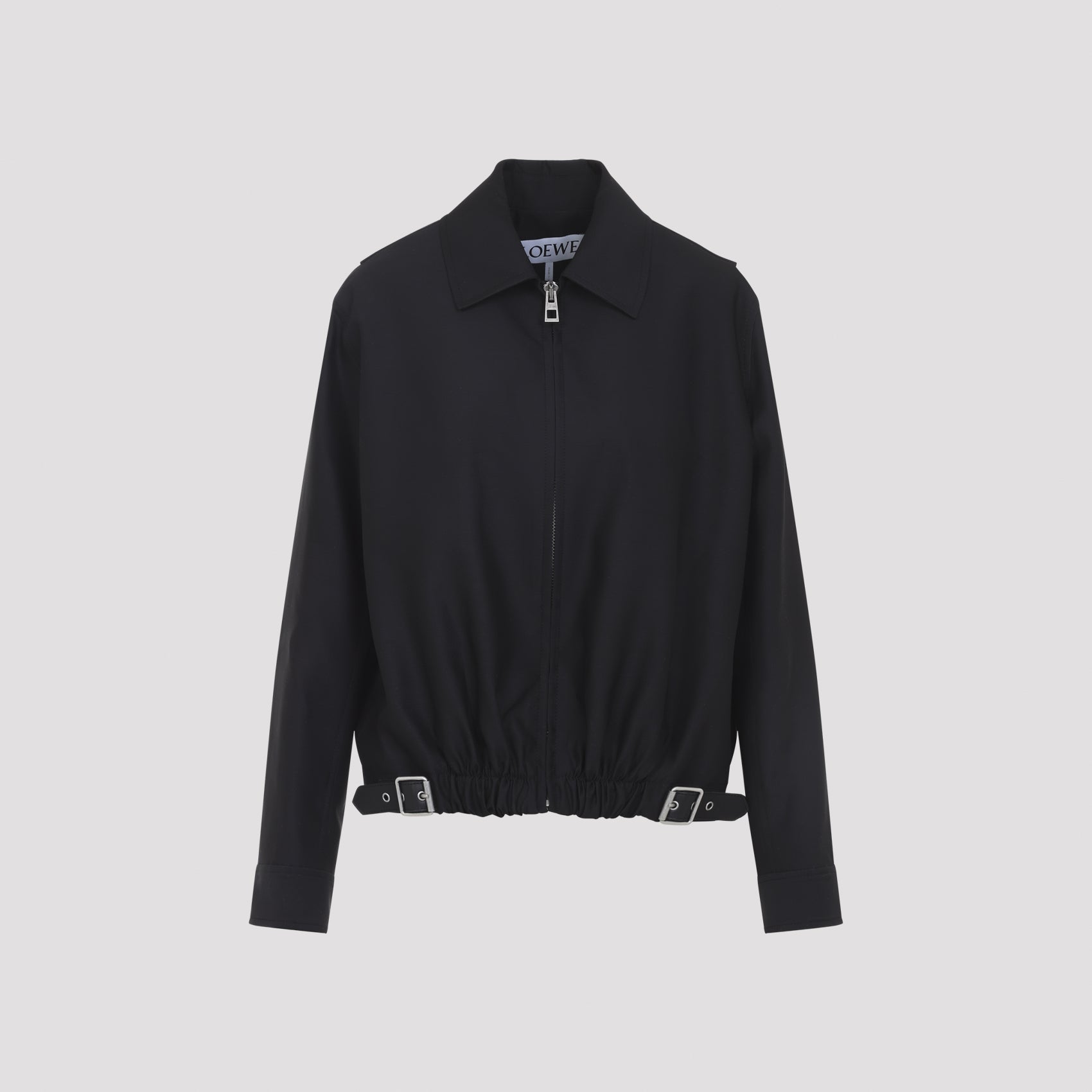 Belted Jacket in Wool and Silk