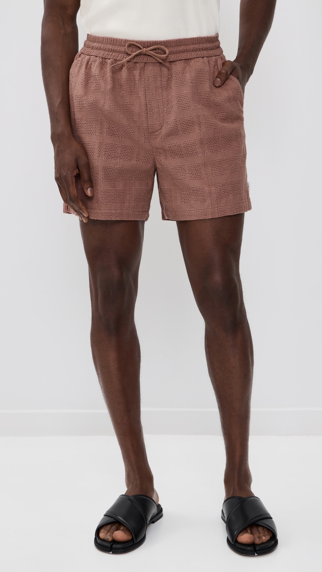 Charlie Knit Shorts Cognac Red