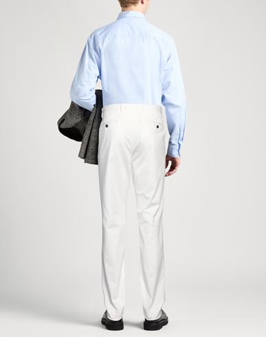 Zegna Man Pants White Size 30 Cotton, Elastane