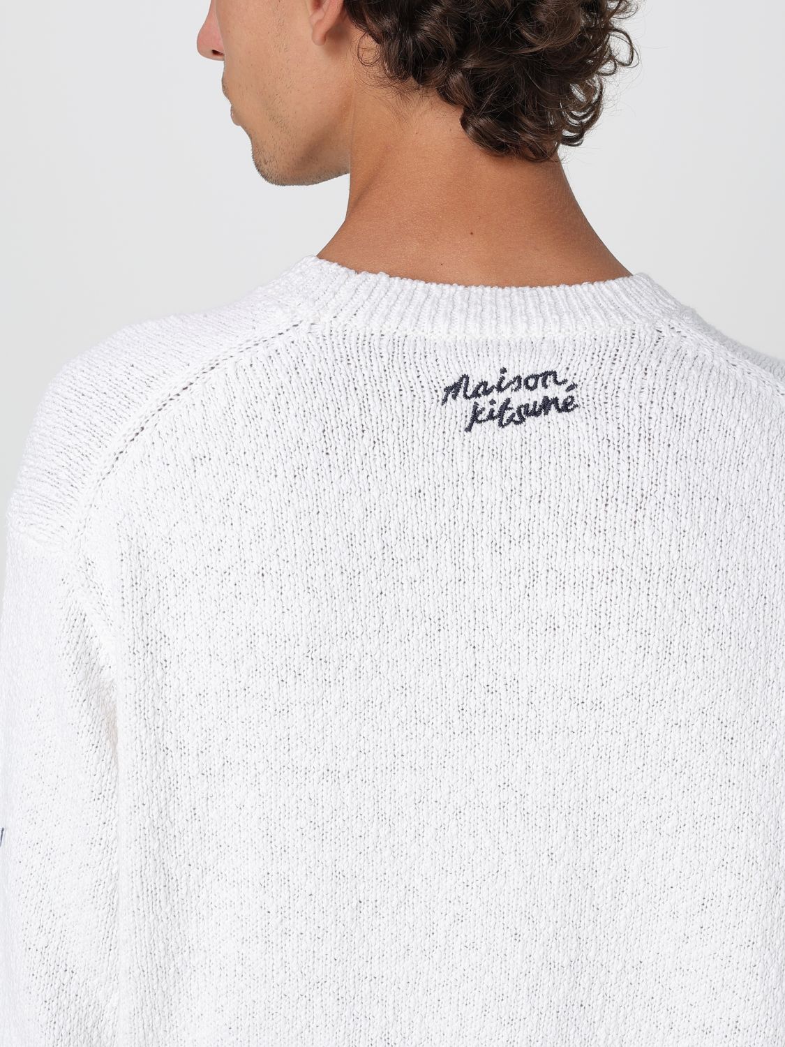 Maison Kitsuné Daisy-intarsia jumper - White