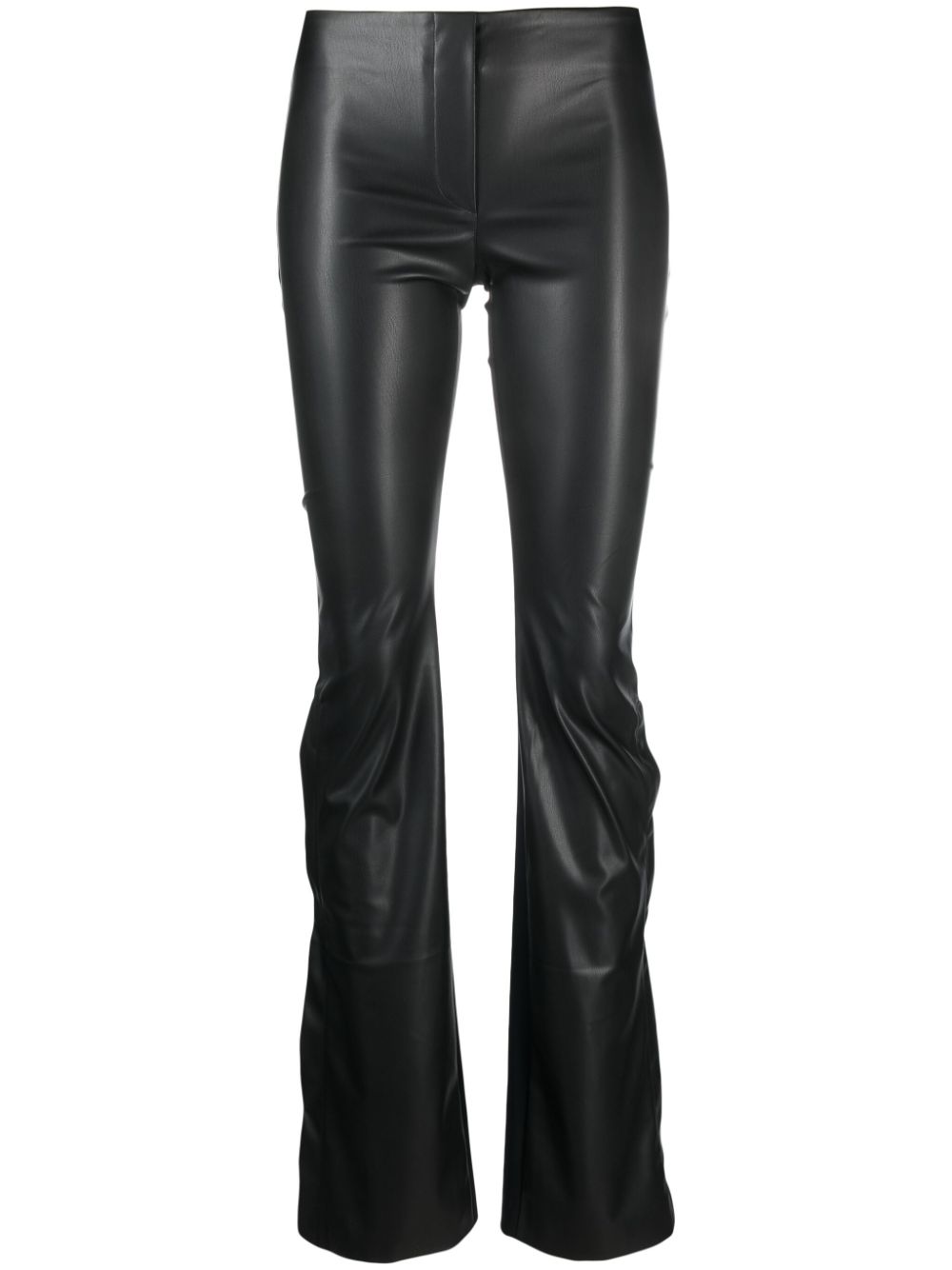 Panelled-design flared trousers - Black