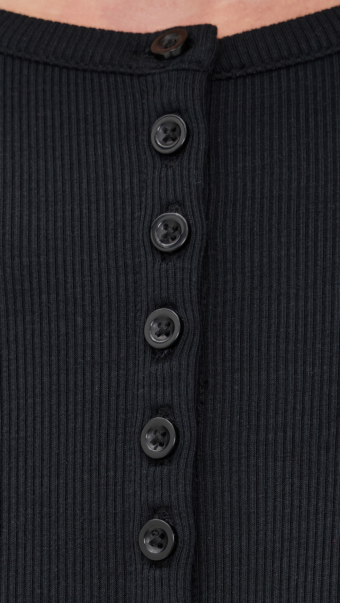 The Rib Splay Top Black