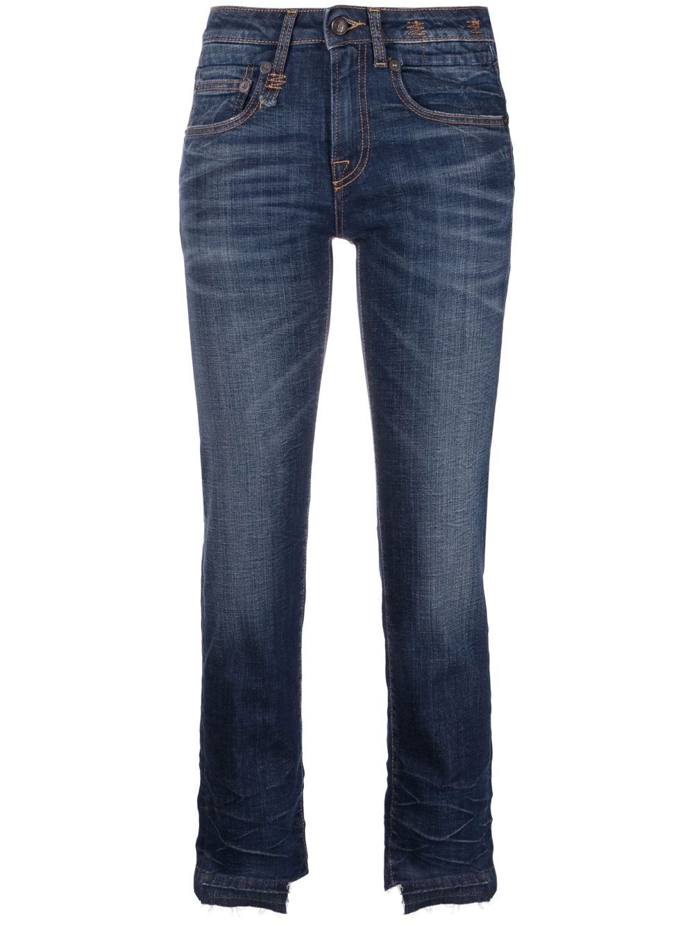 Mid-rise cropped jeans - Blue