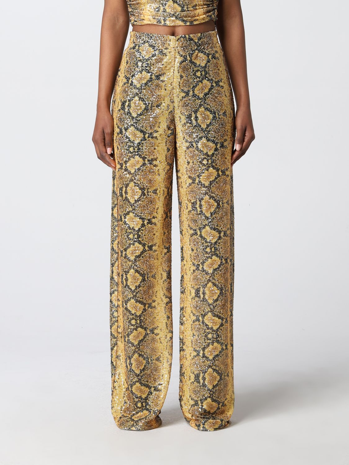Trousers Women colour Yellow