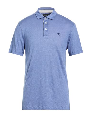 Man Polo shirt Slate blue Size L Linen