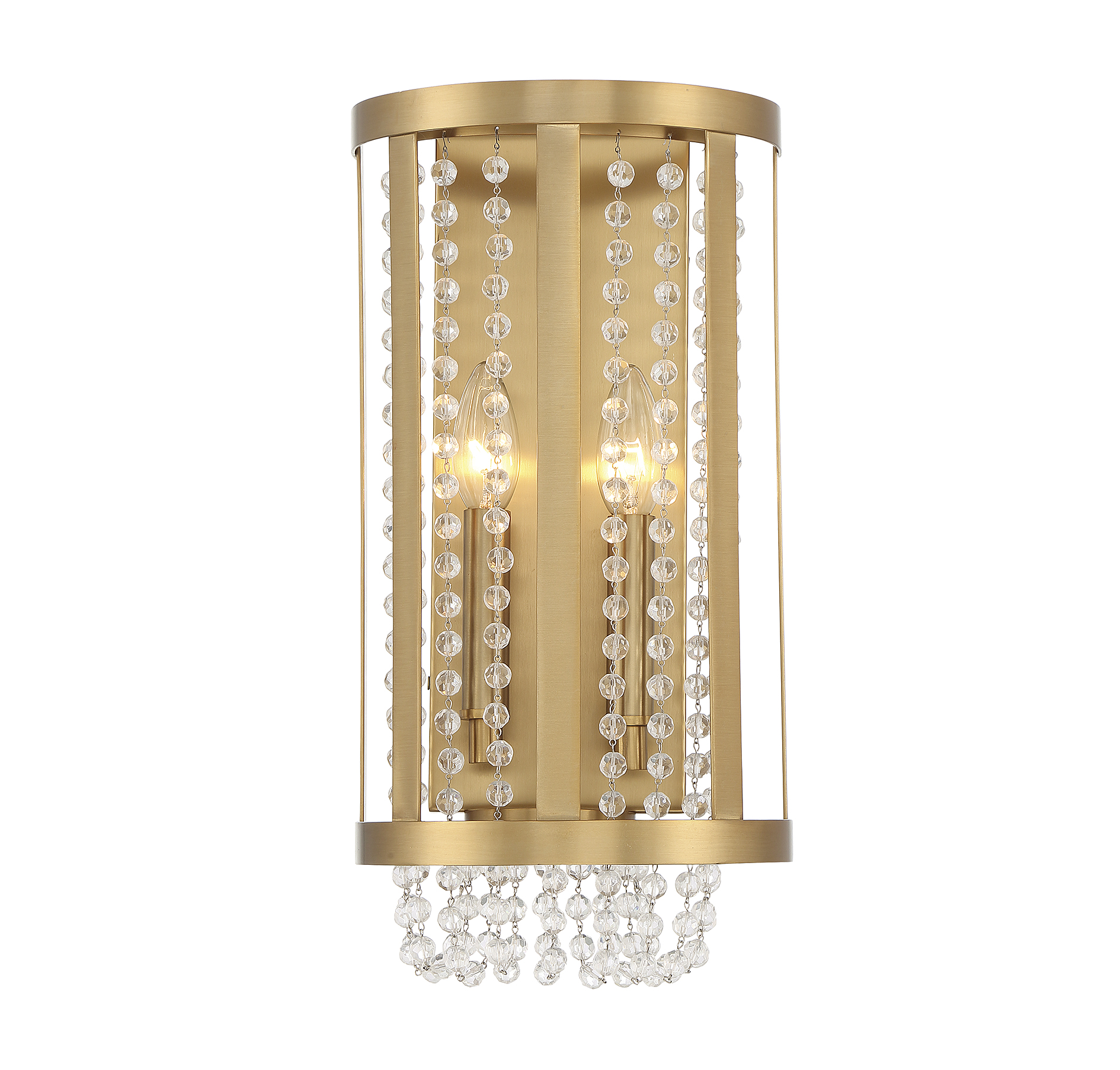Mancini 2-Light Wall Sconce in Warm Bra