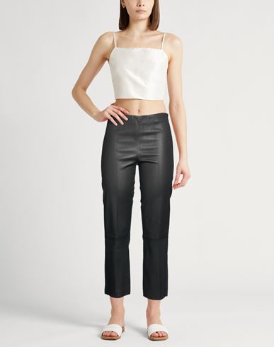 Woman Pants Black Size 12 Lambskin